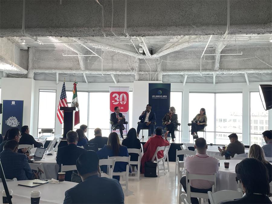 LA Area Chamber panel at U.S. Bank Tower